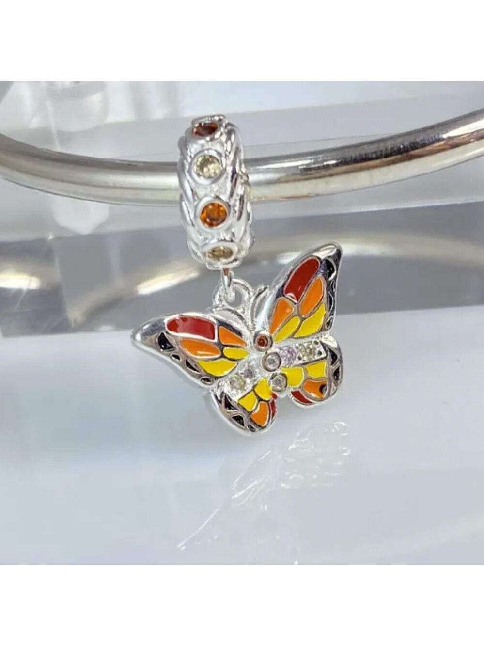 Sterling Silver Butterfly Dangle Charm